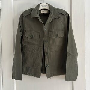 Hunter green frayed hem Universal Thread jacket